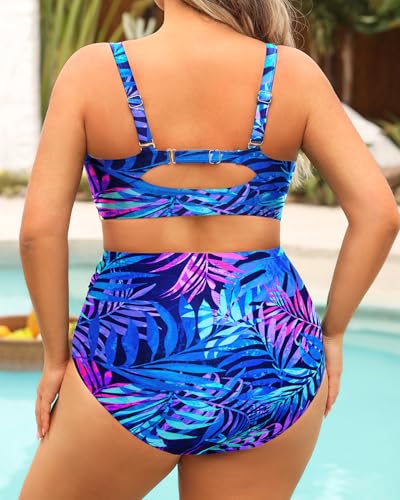 Image of Daci Women's Plus Size Bikini Sets - High Waisted Two-Piece Swimsuits with Tummy Control