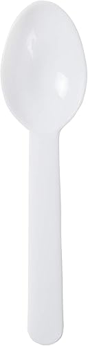 AmerCare Cuchara de degustación de plástico blanco, paquete de 3000