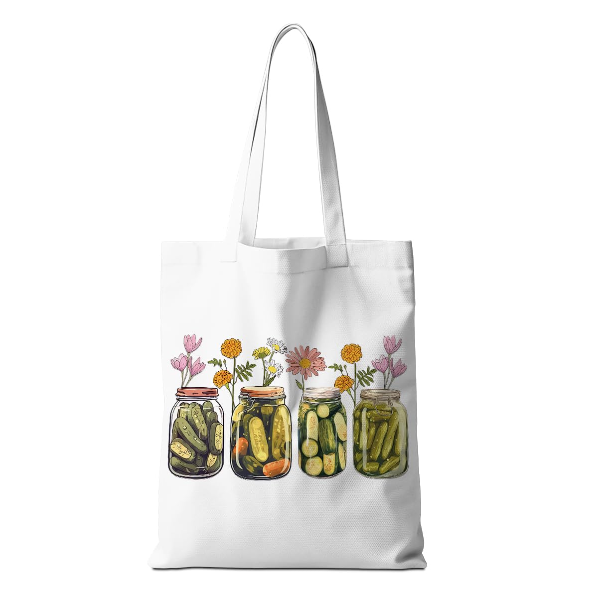 Funny Pickle Tote Bag Aesthetic Weekender Bag Shopping Gifts for Pickle Lovers Women Friends