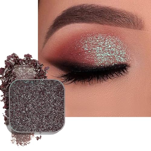 Fillwie Duochrome Chameleon Single Eyeshadow, Purple to Blue Iridescent Shift, Creamy Putty Texture Cream-to-Powder, Zero Fallout Metallic Shimmer, High Pigment, Fits Magnetic Palette (Nebula)