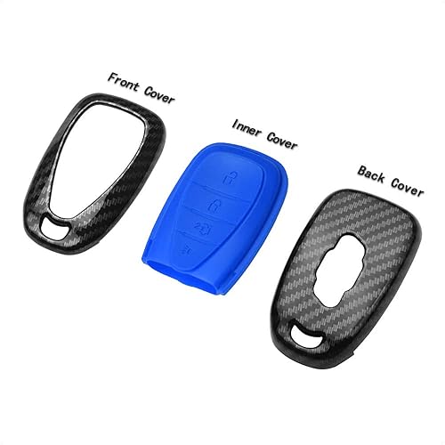 Miniatura 6 de TANGSEN Funda para llavero compatible con Chevrolet Chevy Chevrolet Camaro, Cruze, Malibu, Sonic 4 botones sin llave, control remoto de entrada sin