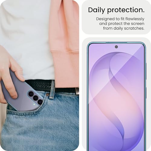 Image of ArmourPro Tempered Glass for Samsung Galaxy S26 with Back Clear Membrane Guard, Edge to Edge Screen Protector, Anti-Bubble, Anti-Fingerprint, Oil Resistant, Installation Kit | Black