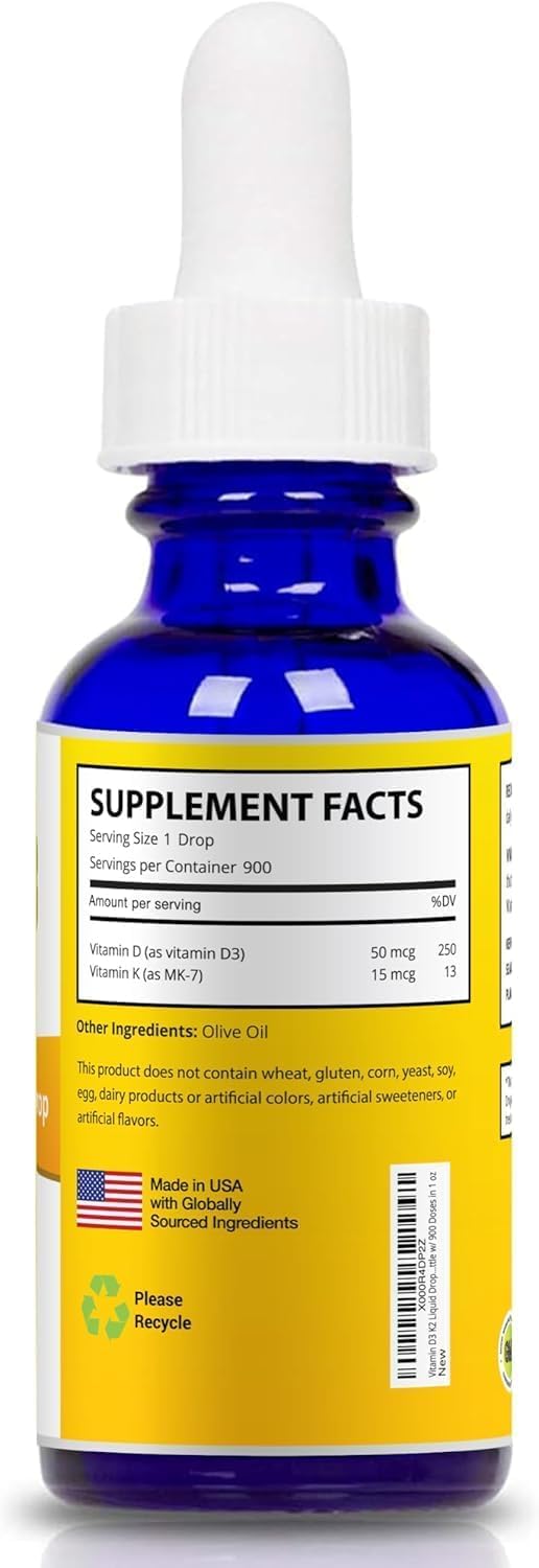 Vitamin D3 K2 Liquid Drops w/ K2 MK7