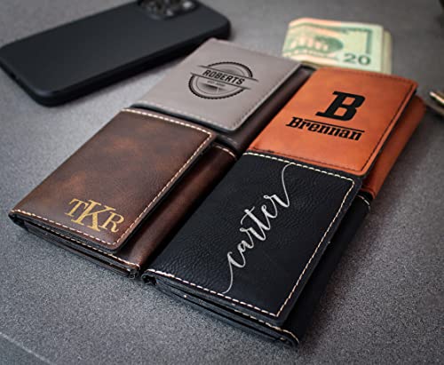 American Flag Wallet, Personalized Leather Wallet for Men, Valentines Day Gifts for Him, Personalized Wallet, Tri-Fold Wallet, Mens Wallet, Gifts for Dad, Father's Day Gifts (American Flag)4