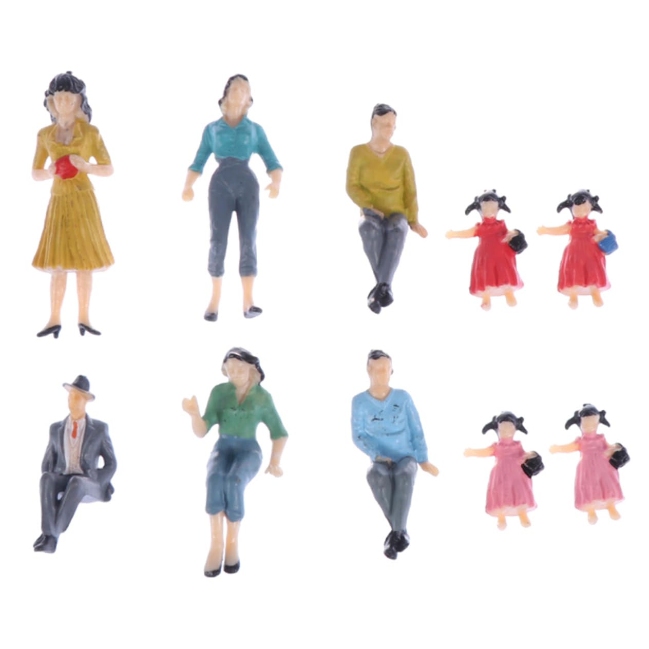 Personnages miniatures pour modélisme ferroviaire HOMSFOU | Lot de 30 figurines colorées