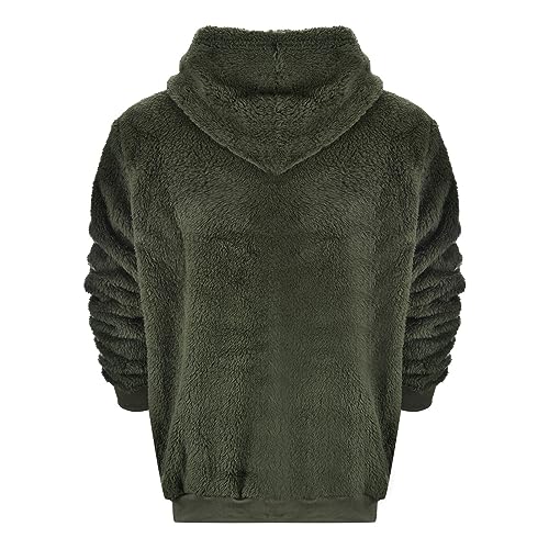Mens Hoodies Pullover Long Sleeve Pullover Hoodies Sherpa Fleece Thick Thermal Tops Casual Work Hooded Sweatshirt with Pocket3