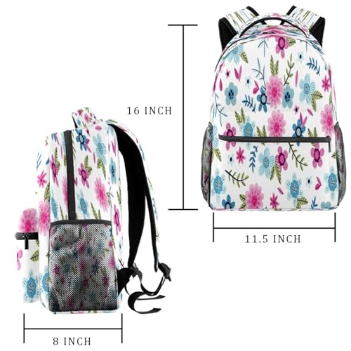 Sac à dos imprimé fleurs d'automne multicolore résistant taille 29.4x20x40cm - 2