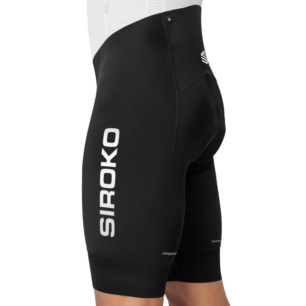 SIROKO - Culotte Ciclismo Mortirolo - XL - Negro/Blanco