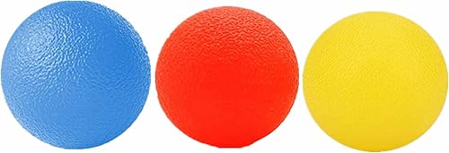 Paquete de 3 bolas para aliviar el estrés. Pelotas de ejercicio de mano. Pelotas de terapia de mano. Bolas de agarre de mano, kits de bolas para