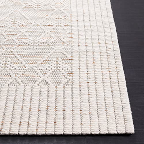 Tapete decorativo SAFAVIEH Marbella 3x5 pies blanco y marrón miniatura 2