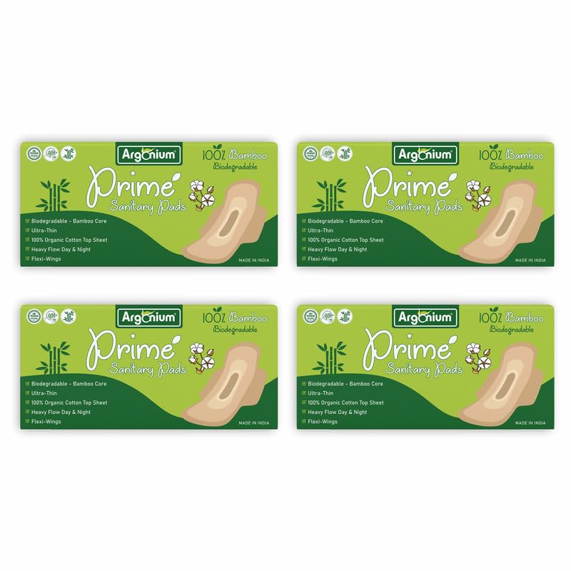See full amazon price history chart for Argonium Prime Biodegradable Bamboo Sanitary Pads - (Pack Of 4*25 = 100 Pads XXL-330mm) | Pure Bamboo Base, Rash-Toxin-Irritation Free, High Absorbent, Heavy Flow, Extra Long Day-Night Napkin For Women Argonium Prime Biodegradable Bamboo Sanitary Pads - (Pack Of 4*25 = 100 Pads XXL-330mm) | Pure Bamboo Base, Rash-Toxin-Irritation Free, High Absorbent, Heavy Flow, Extra Long Day-Night Napkin For Women (B0CYZPB2C9) Amazon Price History, Amazon Price Tracker