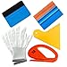 Produktbild Gebildet 5 in 1 Rakel Set für Autofolie/Tönungsfolie/Sonnenschutzfolie Installation, Enthalten: Orange Wildlederrakel, Schwarz Faser Rakel, Gelb Hard Rakel, Snitty Cutter, Arbeitshandschuh.