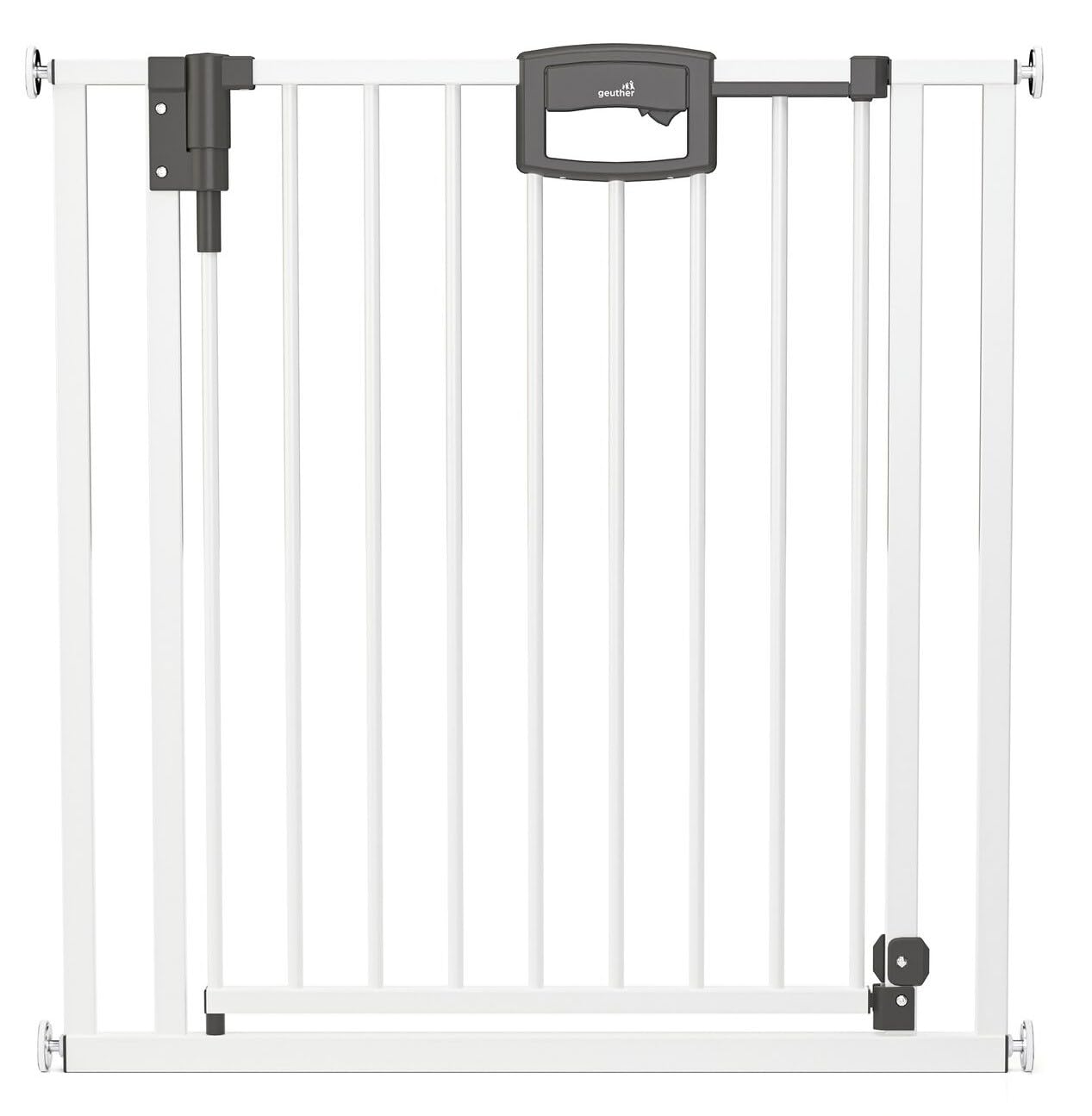 Geuther 4792+ Easylock Plus taille: 80,5 cm - 88,5 cm protège-porte protège-porte certifié TÜV/GS protège-escalier sans perçage ouverture dans deux directions Blanc