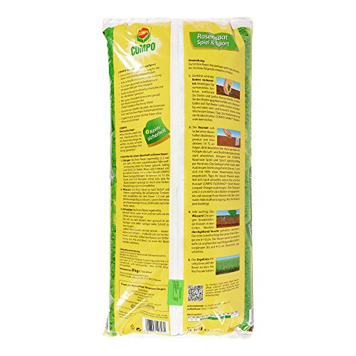 COMPO graszaad, spel en sport, universele grasmix 8 kg Graszaad, spel en sport. 11 x 35 x 64 cm geel - Afbeelding 3