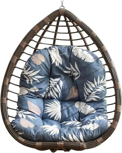 Cojín de repuesto para silla colgante para interior y exterior, 89 x 119 cm, cojín de repuesto para silla colgante de huevo, cojín para mecedora de jardín, cojín para mecedora de jardín