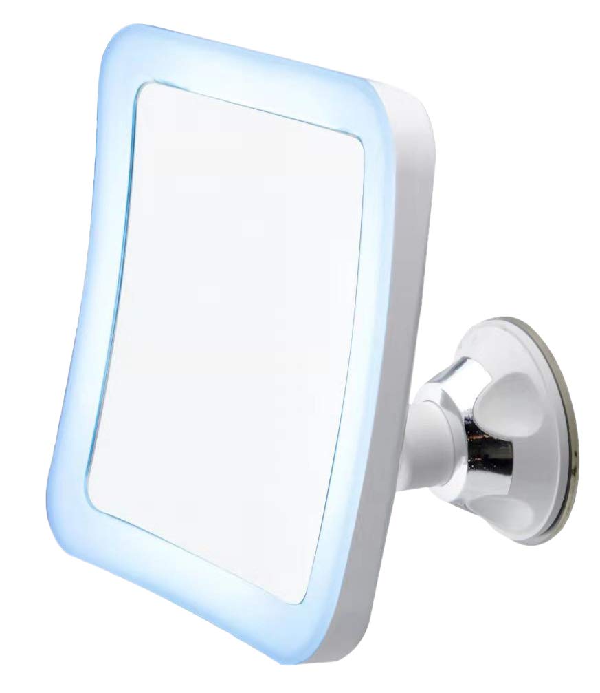 Camry CR 2169 - Espejo cosmético con Ventosa y 5 aumentos, iluminación LED, batería, Espejo Giratorio para Maquillaje, Espejo de baño, Espejo de Maquillaje, Montaje en Pared, Soporte, Color Blanco