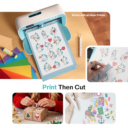 Image of Likcut S41 Vinyl Cutter Machine with Print Then Cut - AI Image Generation Sticker Cutter and Maker Machine for Room Decor, HTV, Cardstock and Custom Stickers, Crafts for Adults