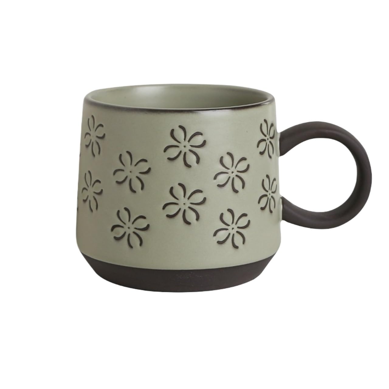 HLHLOP777 Coffee Mugs Stoneware Pattern Large Capacity Breakfast Cup Household Mug Coffee Oatmeal Coffee Cup