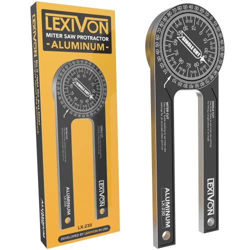 LEXIVON Aluminum Miter Saw Protractor...