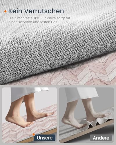 Tapis rond au design moderne de marbre avec envers antidérapant - 8