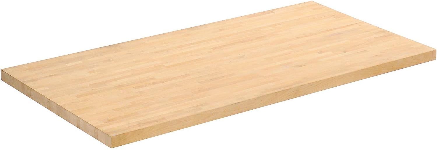 Workbench Top - Birch Butcher Block Square Edge, 48"W x 30"D x 1-3/4" Thick