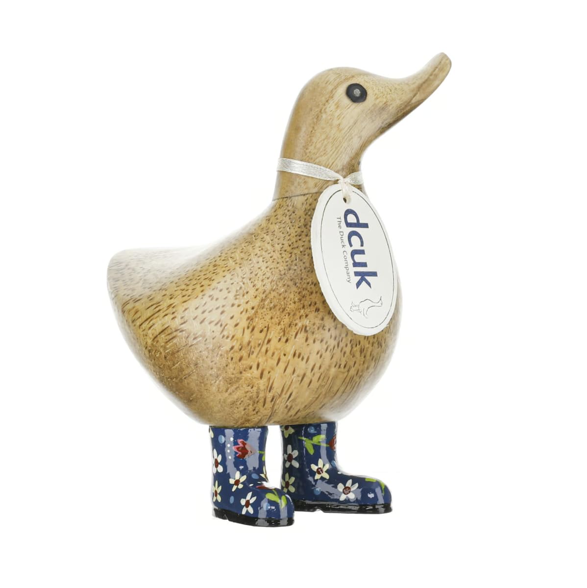 Dcuk Navy Floral Welly Boot Wooden Ducky