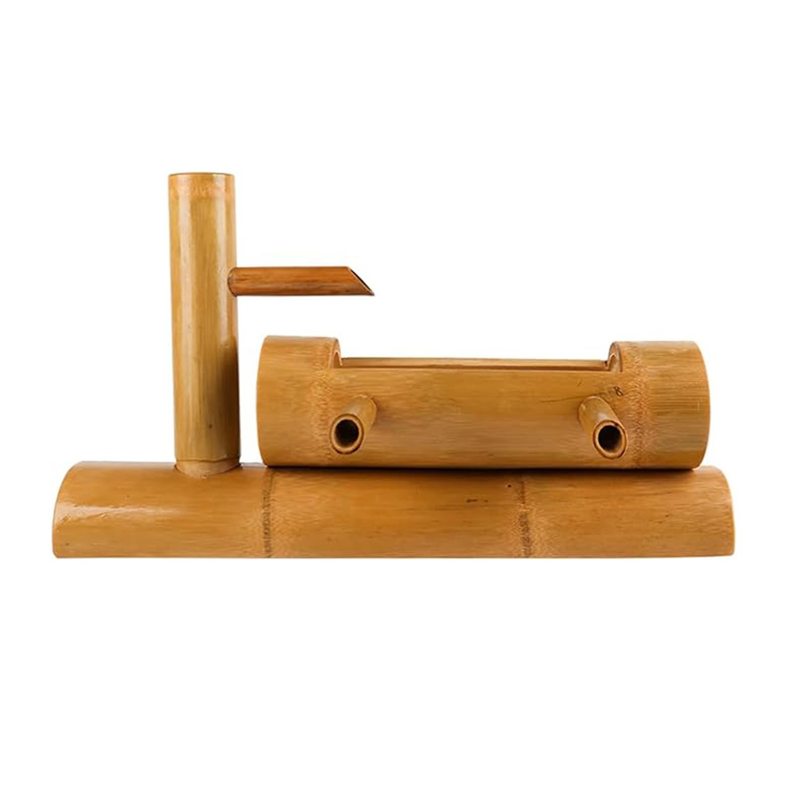 asdchZen Bamboo Water Fountain Kit, Zen Garden Water Feature With Pump, Freestanding Feng Shui Fountain, Circulating Water Ornament For Patio, Balcony, Backyard, Pond, Fish Tank,25.6in(65cm)