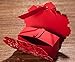 Doris Home 100 Pack Red Laser Cut Wedding Party Favor, Wedding Gift Bags Chocolate Candy and Gift Boxes with Ribbons for Baby Shower, Bridal Shower, Christmas,Company Party,Birthday, Festival Favors