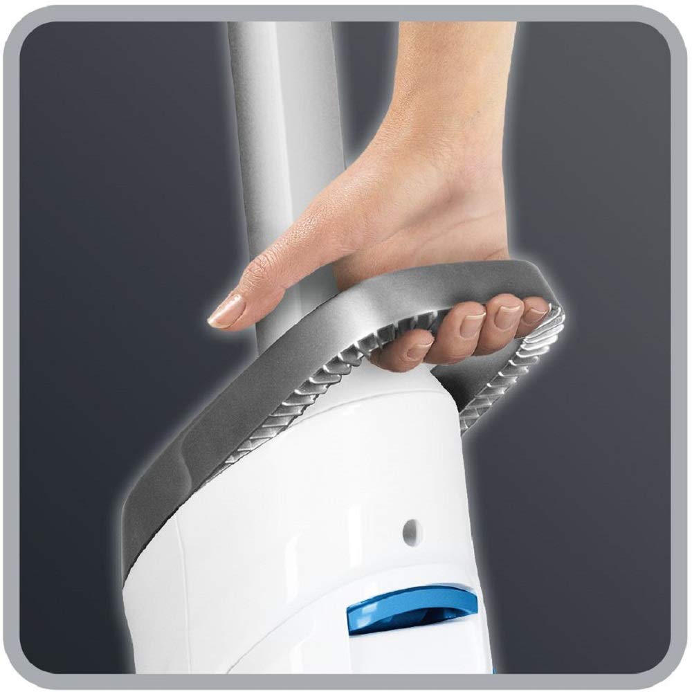 Rowenta Steam Power RY6557WH - Escoba de vapor con mopa para suelos duros, 3 ajustes y cepillo para suciedad incrustada, sistema antical y fácil de almacenar, elimina el 99 % de gérmenes, fácil uso