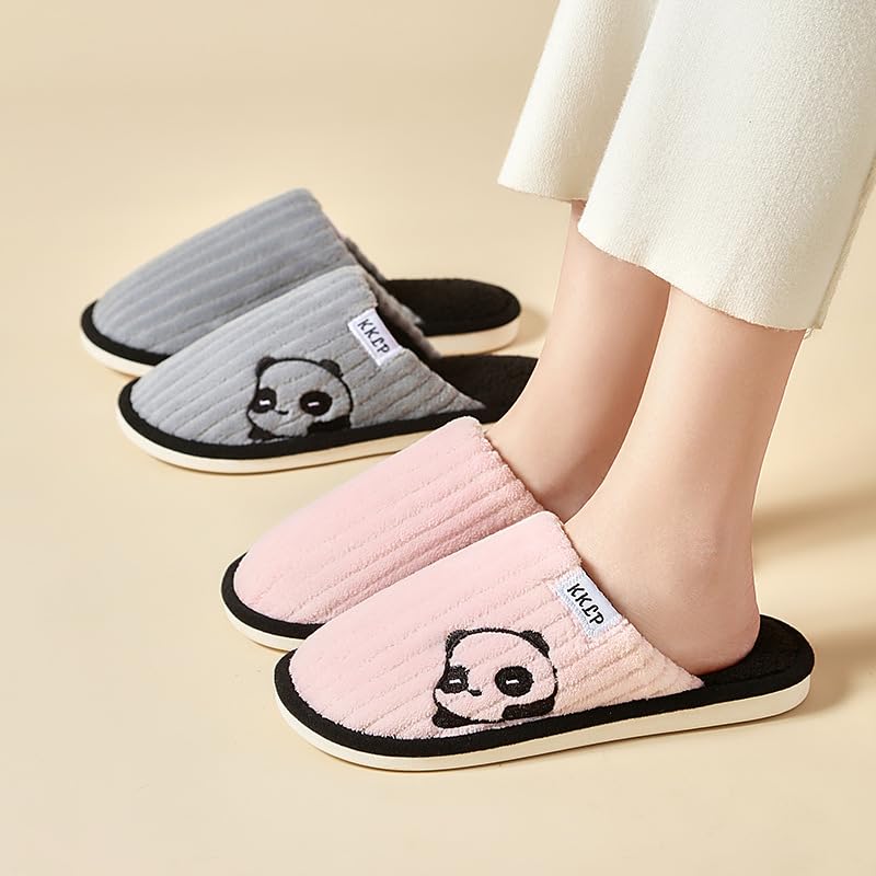 Women Men's Cute Panda Slippers Warm Gifts Trendy Cute Fuzzy Winter House Shoes Sandals Indoor Outdoor2