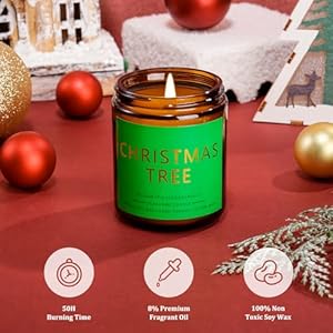 Christmas candle set 4 pack christmas scented candles for home holiday gifts for women men soy candles for home scented scents of christmas treecookiesspicesapple cider  urban country home decor