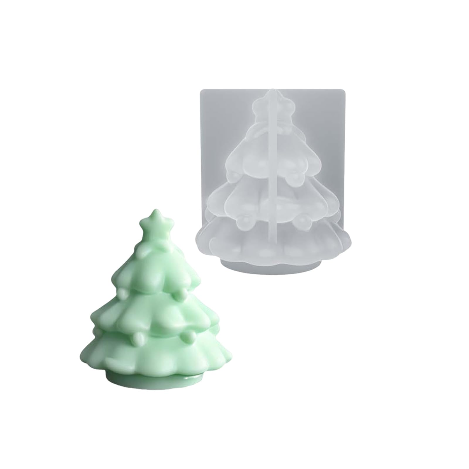 Xagmodshn A Mold Silicone Christmas Holiday Wax Mold White Single Piece For Seasonal Home Decor Tool Holiday Wax Shaping Festive Tool Winter Tabletop Decor Project Seasonal Home Form