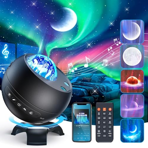 Starry Sky Projector Children, 180 Light Modes, 5 Moon Film Aurora Lamp, Projector, Galaxy Projector, 15 White Noise Night Sky Star Projector, 5.3 HiFi Bluetooth Polar Light Lamp, Planetarium Starry Sky Projector Children, 180 Light Modes, 5 Moon Film Aurora Lamp, Projector, Galaxy Projector, 15 White Noise Night Sky Star Projector, 5.3 HiFi Bluetooth Polar Light Lamp, Planetarium