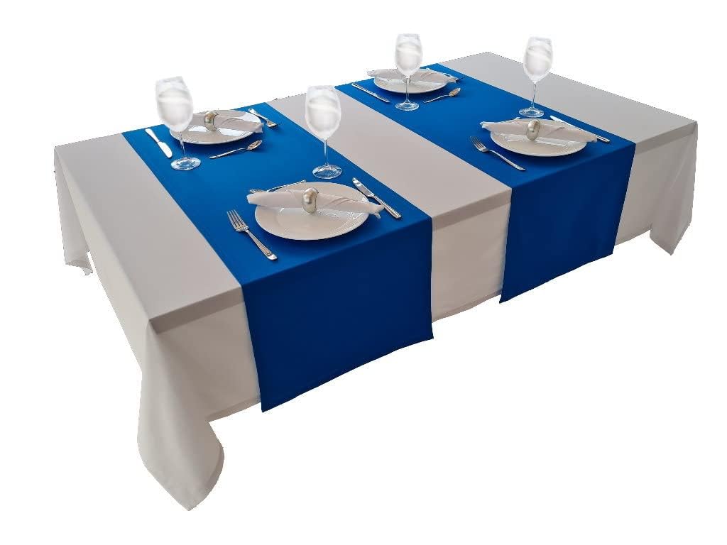 Table Runner Table Linen Made of 100% Cotton Collection Concept, Choice of Colours and Sizes (Table Runner - 45 x 120 cm, Royal Blue) - Image 2