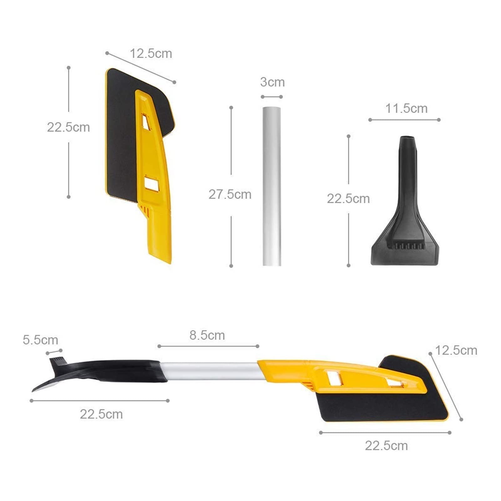 Brosse à Neige pour Pare-Brise Voiture Hiver Magie Voiture grattoir à Glace Verre déneigeur Pare-Brise Auto Brosse à Neige Outil de Nettoyage Balai Accessoires de Lavage Outils