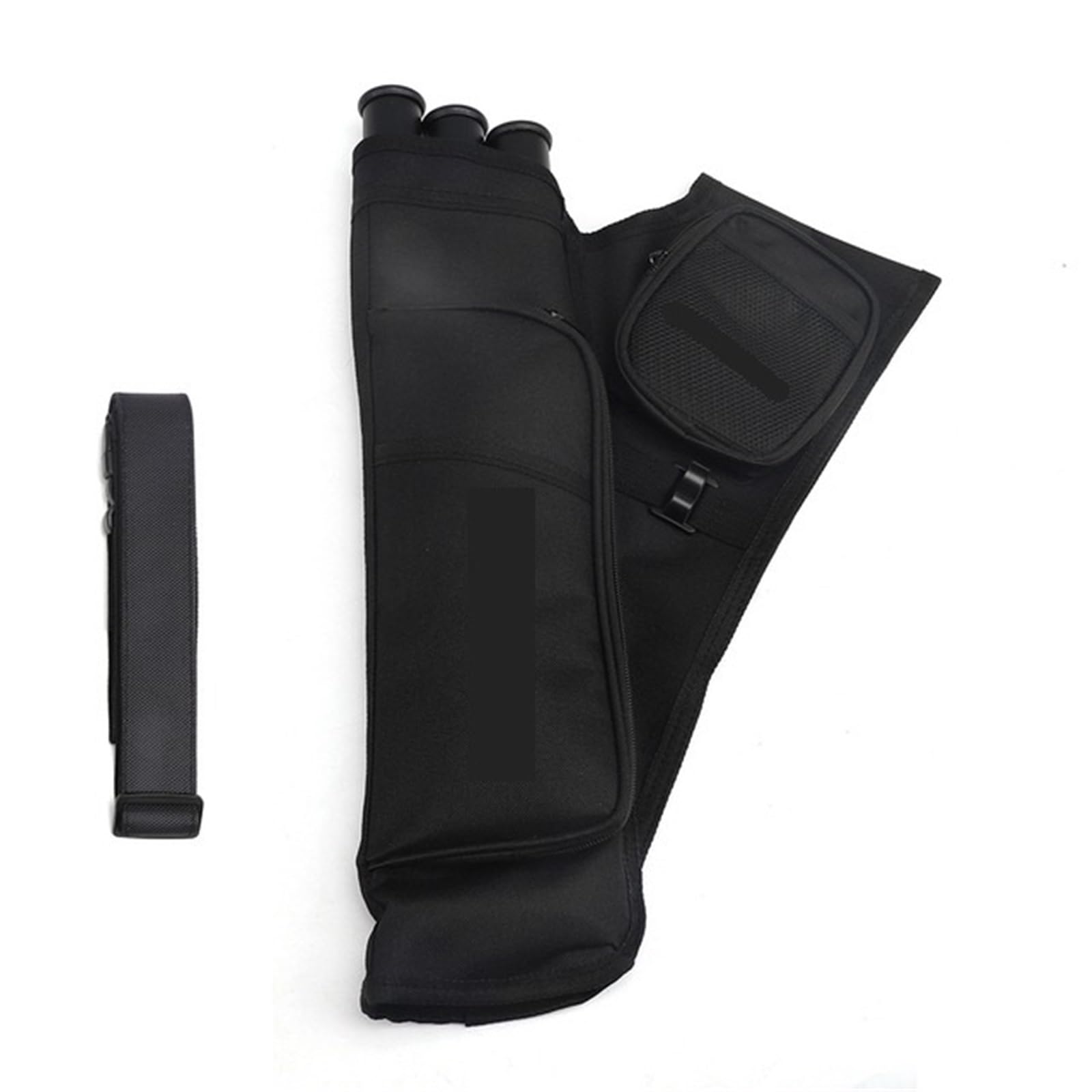Aywtiun Black Lh 1Pc Archery Hip Quiver For Arrows Archery Quiver 3 Tubes Quiver Arrows Holder Portable Back Right Hand Left Hand For Bow Shooting For Compound And Recurve Bow Practice(Black Lh 1Pc)