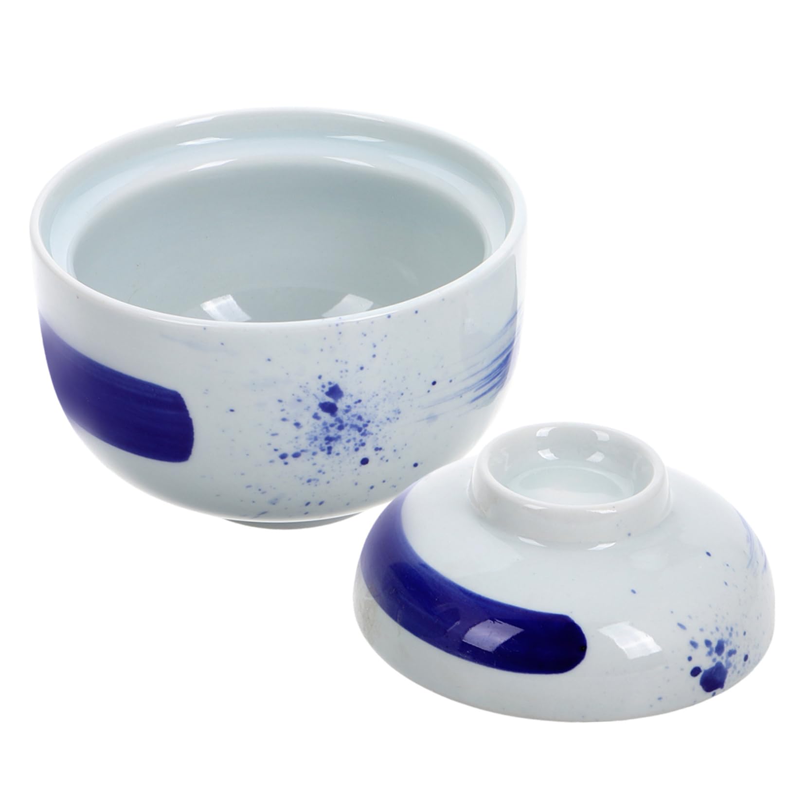 ULTECHNOVO Cuenco Japonés de Cerámica con Tapa para Servir Sopa, Diseño Tradicional Seguro y Versátil, Adecuado para Uso Diario y Preparar Platos Calientes