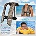 Inflatable Life-Jacket for Adults| Life-Vest with Automatic/Manual Multifunctional Inflation-PFD| Lightweight & Compact Supports up to 300lbs for Kayaking Fishing Boating (Camouflage)