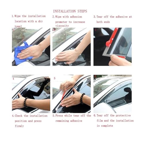 Déflecteurs de vitres pour Polo VI Hatchback 2019-2024 - 6