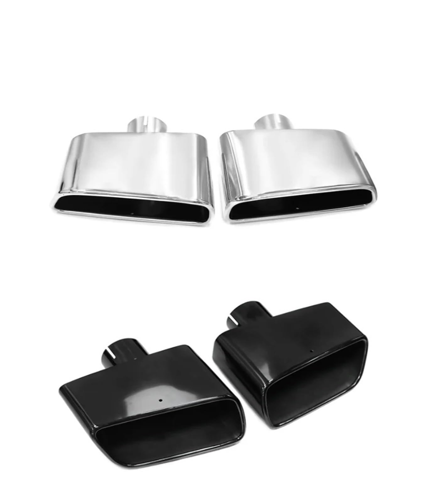 Tubo de escape de coche Punta del silenciador de para escape Cuadrado acero inoxidable para tubo Tubo para coche para boquilla(Matte 210mm)
