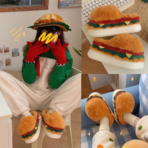 Jfxgjuv Funny Slippers for Women Men, Fuzzy Bear Feet Slippers Cute Plush Animal Paw Slides Fluffy Soft Warm Anti-slip Novelty House Shoes4