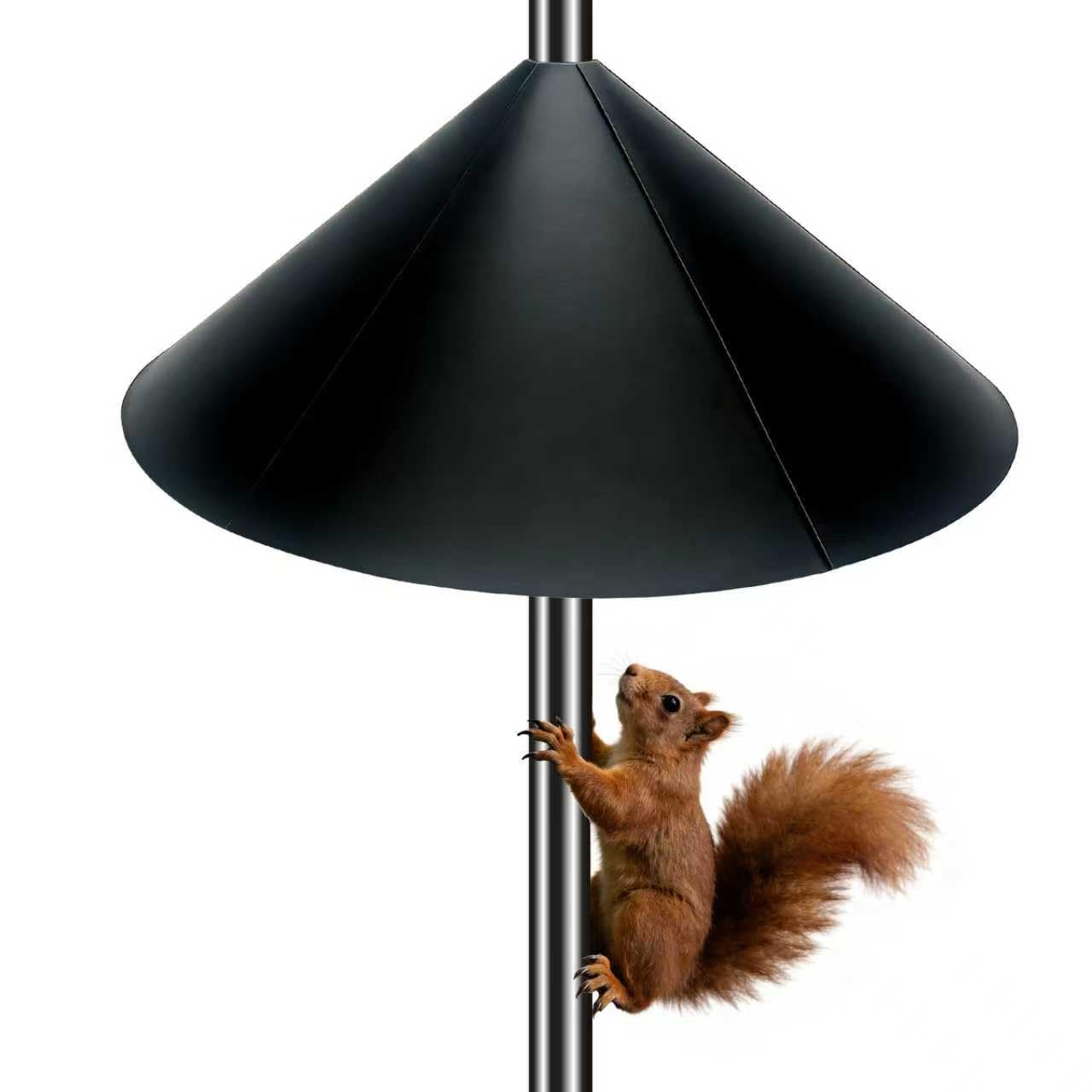 Photo 1 of 1 Pack 19 inch Squirrel Baffle for Bird Feeder Pole Suitable for Thick rods,Squirrel Device Guard Deterrent Stop Squirrels from Climbing,Outdoor Sturdy,Composed of 6 Boards,Easy Install,Black