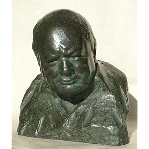 Skulptur Winston Churchill Wartime Leader Harz Büste signiert Nemon Cover