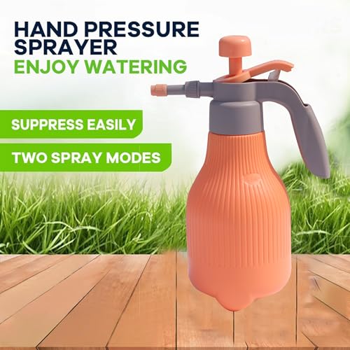 Image of HomeCloud 2000ml Garden Water Sprayer Manual Pump | Versatile Tool for Gardening Plants, Flowers & Lawn Care with Shower & Spray Options for Herbicides, Pesticides & Fertilizers | Pack of 1 (Orange)