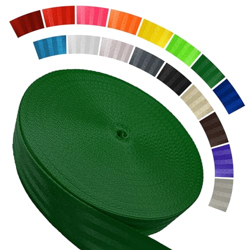 Image of Polyester Webbing Strap 16+Colors - 1 inch&1.5 inch&1.9 inch - 16.5 25 33 55 Yards Heavy Duty Webbing Roll, Flat Webbing Strap for Indoor&Outdoor Gear, Climbing, DIY Crafting, Repairing