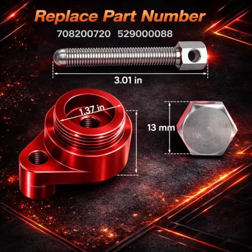 Image of EVRBUL Belt Removing Tool Fit for Can-Am Defender HD10 Pro Maverick 2006-2021 Compatible with Can-Am Maverick X3 Turbo MAX 2017-2020 Fits 72 inch /64 inch Wheel Base Width Replace # 708200720 529000088 (Red)