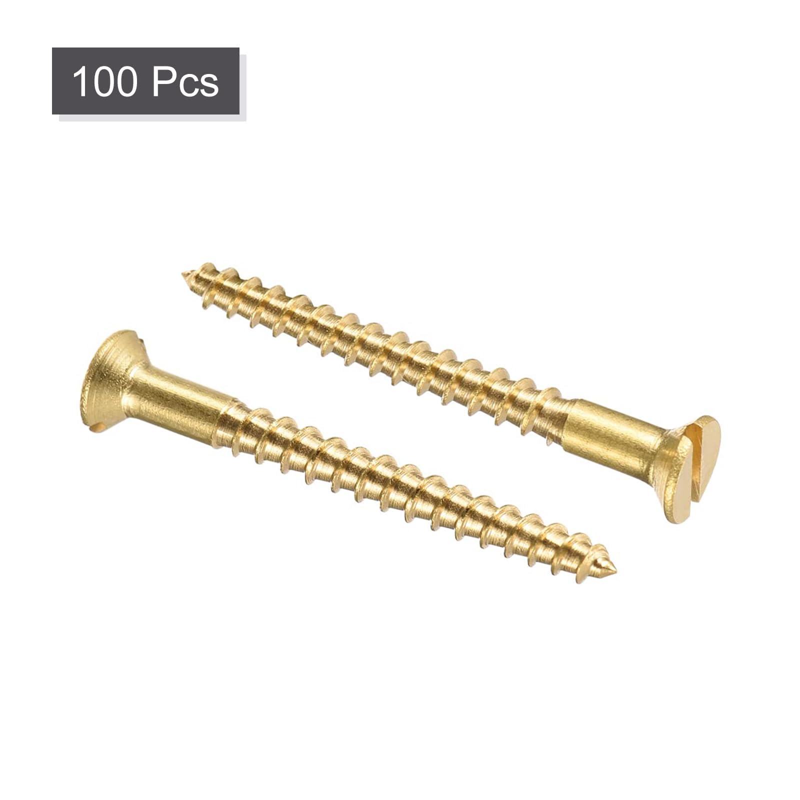 TA-VIGOR 100Pcs Self Tapping Screws, M2.5 Slotted Flat Head Screw, 25mm Round Head Slotted Tapping Screws - Image 3