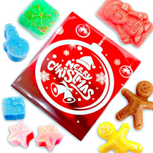 Christmas Wax Melts Gift Box – 6 Festive Scents, Handmade and Highly Scented, Perfect Holiday Gift