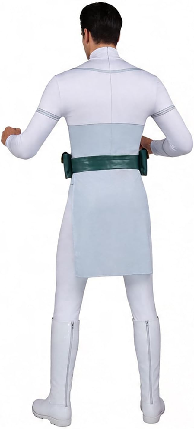 Invincible Cosplay Mark Grayson Costume Mark Grayson Jumpsuit White Bodysuit Onesie Adults Mens Halloween Outfits