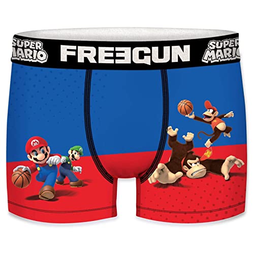 FREEGUN Calzoncillos para hombre Super Mario Bros, Baloncesto., S